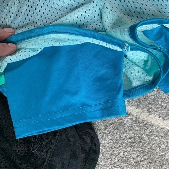 Champion Set of 2 Black Teal Mesh Athletic Shorts - Picture 4 of 7